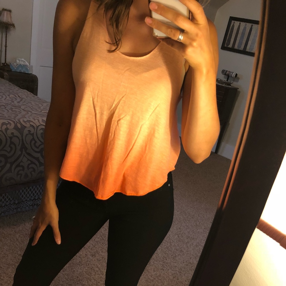 [PINK] NWT Orange Flowy Tank Top